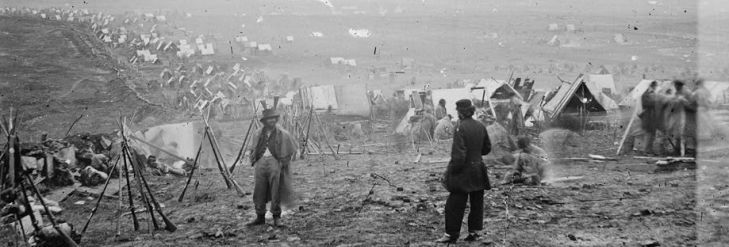 Confederate camp outside Nashville, TN. Winter 1864.