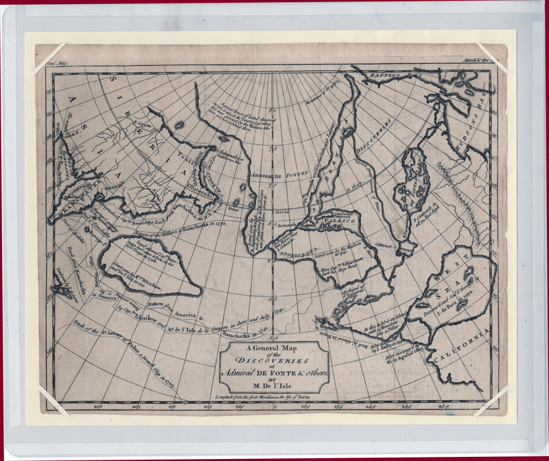 A general map of the discoveries of Admiral de Fonte & others