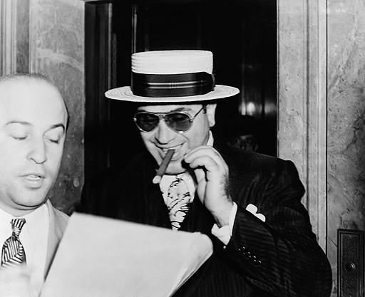 Al Capone Smoking a Cigar