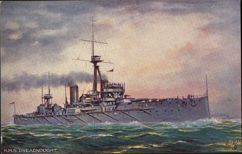 H.M.S. Dreadnought postcard