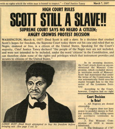 Dred Scott Newspaper  Article, March 7th, 1857.