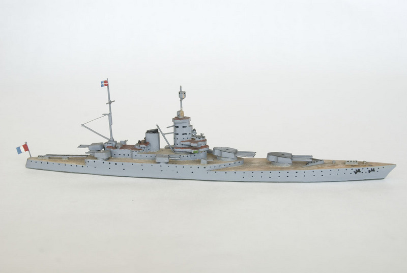 Battleship Dunkerque waterline model