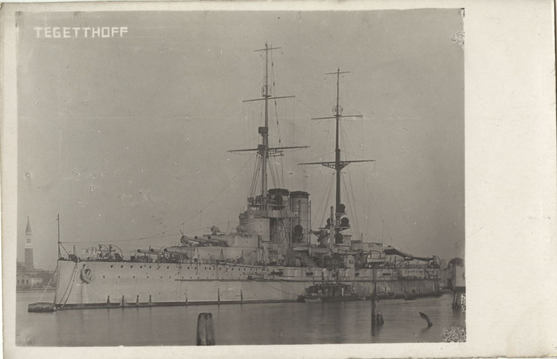 Battleship Tegetthoff postcard