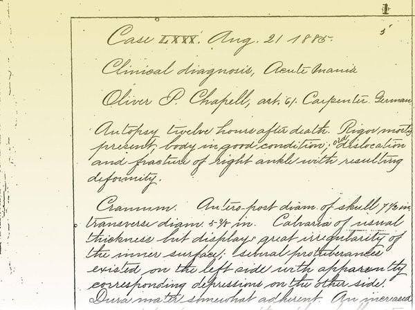 Autopsy Report on Oliver Perry Chappell