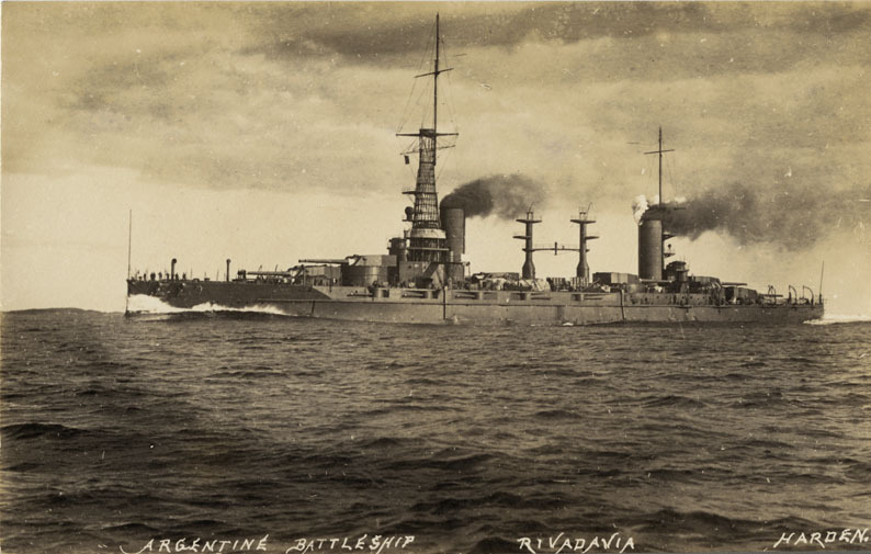 Battleship Rivadavia postcard