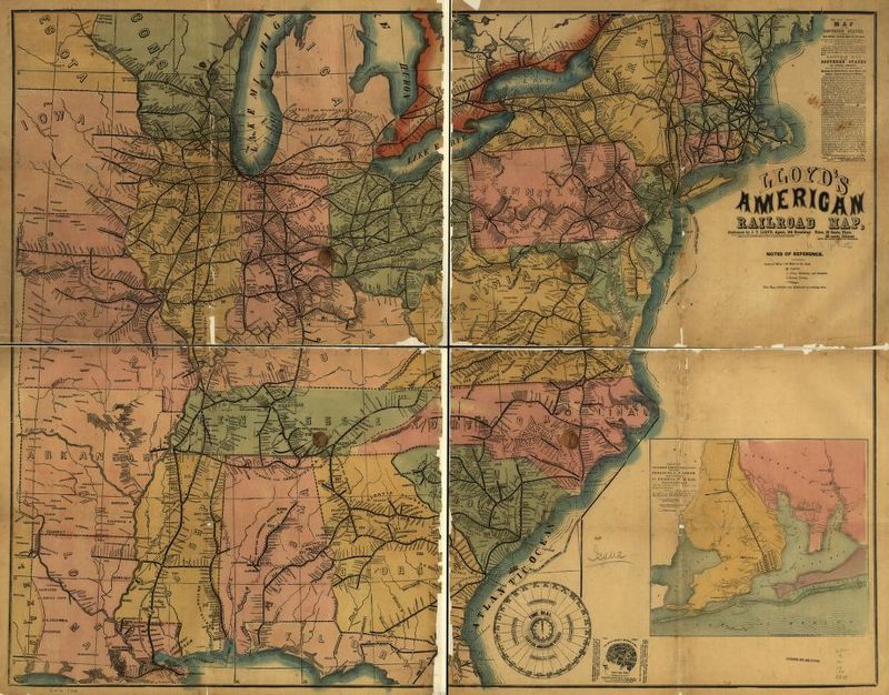  Lloyd's American railroad map. 