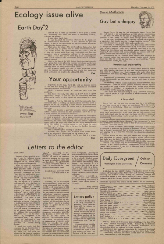 Evergreen, 1971-02-18 pg 4 