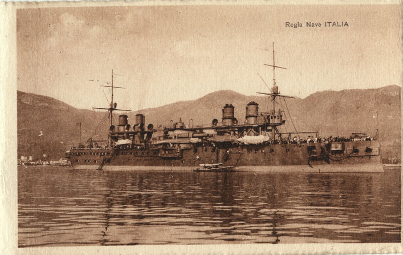 Battleship Italia postcard