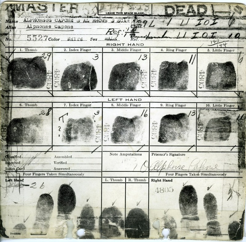 Al Capone's Fingerprints