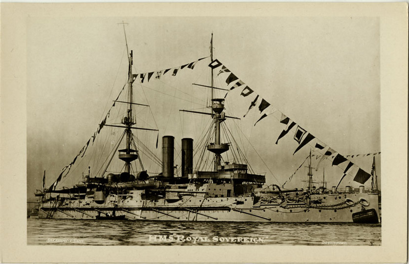 H.M.S. Royal Sovereign postcard