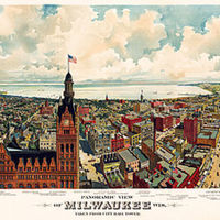 Panoramic View of Milwaukee Wisc. Taken from City Hall Tower