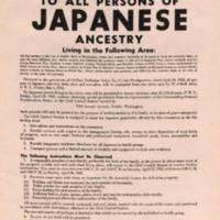 Instructions to all persons of Japanese ancestry