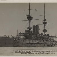 H.M.S. Majestic postcard