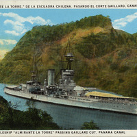 Battleship Almirante La Torre postcard