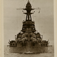 H.M.S. Warspite postcard