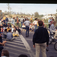 Students block Stadium Way