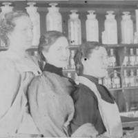 Three Female Chemistry Students ca 1897