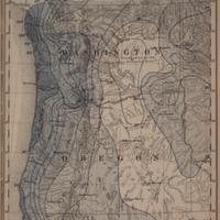 Mean annual rainfall (in inches) [Washington and Oregon], (1888)